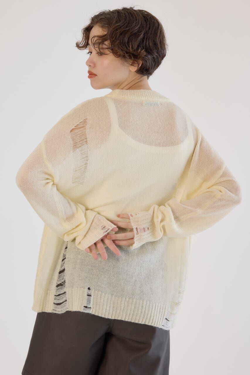 RODEO CROWNS「メッセージダメージニットトップス」|ニット・セーター|