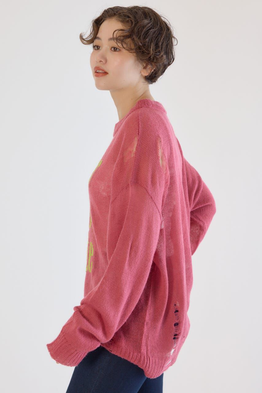 RODEO CROWNS「メッセージダメージニットトップス」|ニット・セーター|