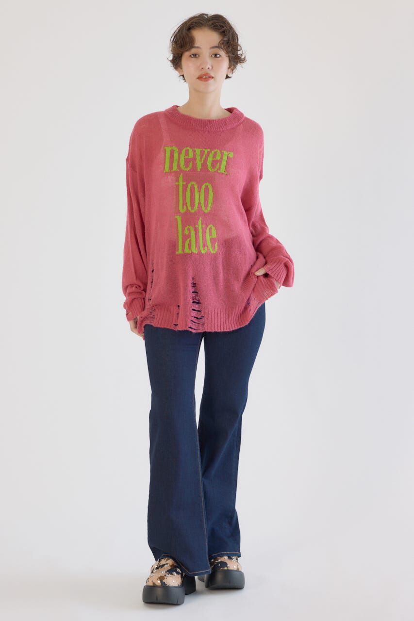 RODEO CROWNS「メッセージダメージニットトップス」|ニット・セーター|