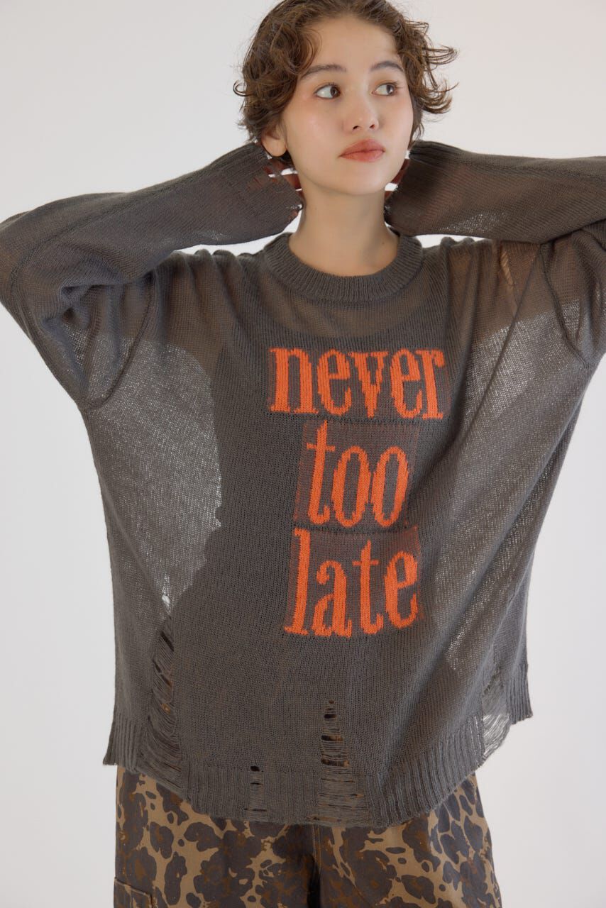 RODEO CROWNS「メッセージダメージニットトップス」|ニット・セーター|