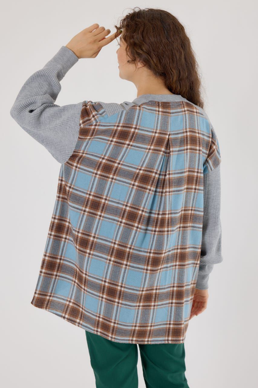 RODEO CROWNS「チェックドッキングトップス」|ニット・セーター|