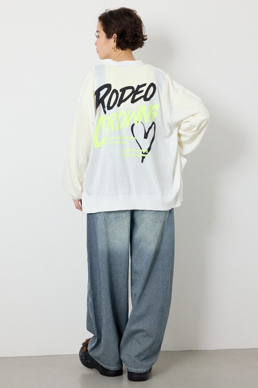 RODEO CROWNS「ネオンカラーロゴニットカーディガン」|カーディガン|