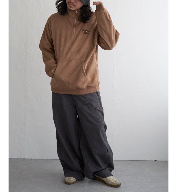 VENCE share style「フェイクスウェードヒゲ刺繍ハーフZIP」|その他|