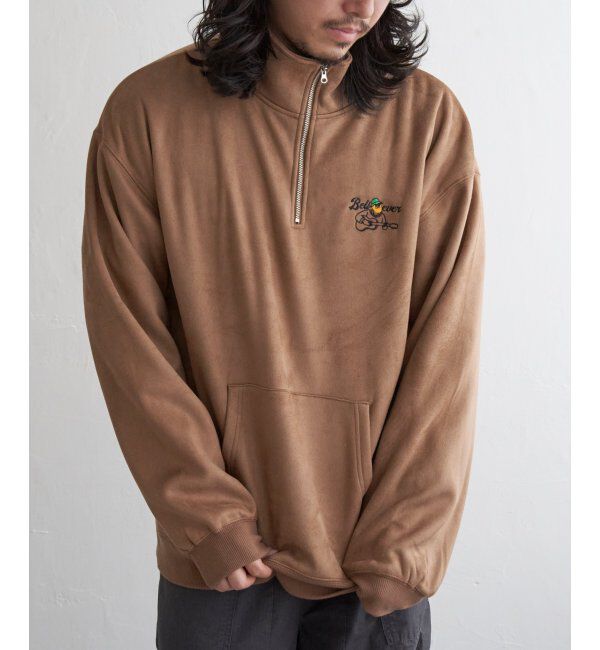 VENCE share style「フェイクスウェードヒゲ刺繍ハーフZIP」|その他|