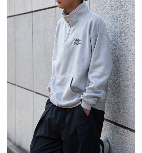 VENCE share style「フェイクスウェードヒゲ刺繍ハーフZIP」|その他|