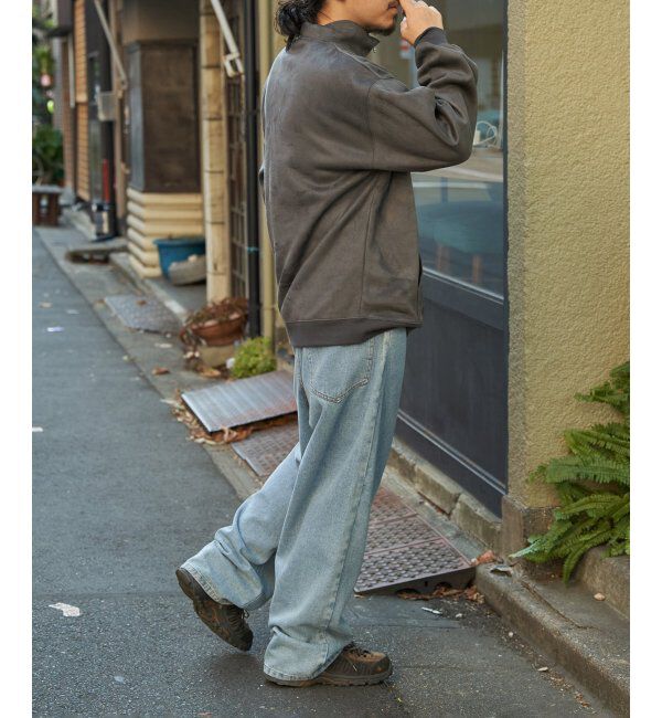 VENCE share style「フェイクスウェードヒゲ刺繍ハーフZIP」|その他|