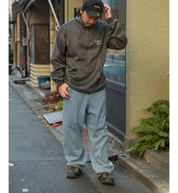 VENCE share style「フェイクスウェードヒゲ刺繍ハーフZIP」|その他|