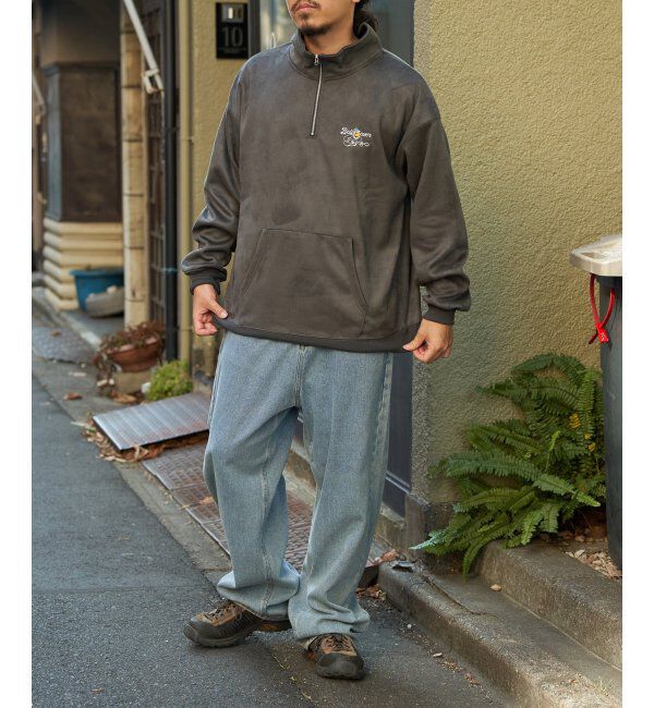 VENCE share style「フェイクスウェードヒゲ刺繍ハーフZIP」|その他|