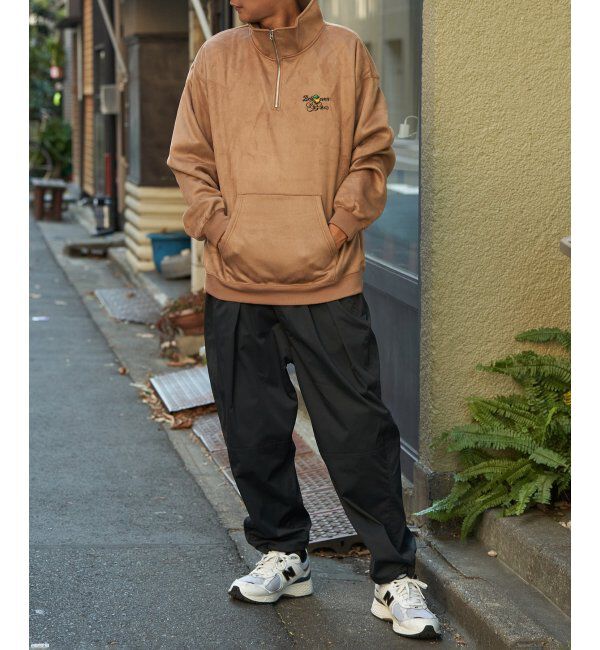 VENCE share style「フェイクスウェードヒゲ刺繍ハーフZIP」|その他|