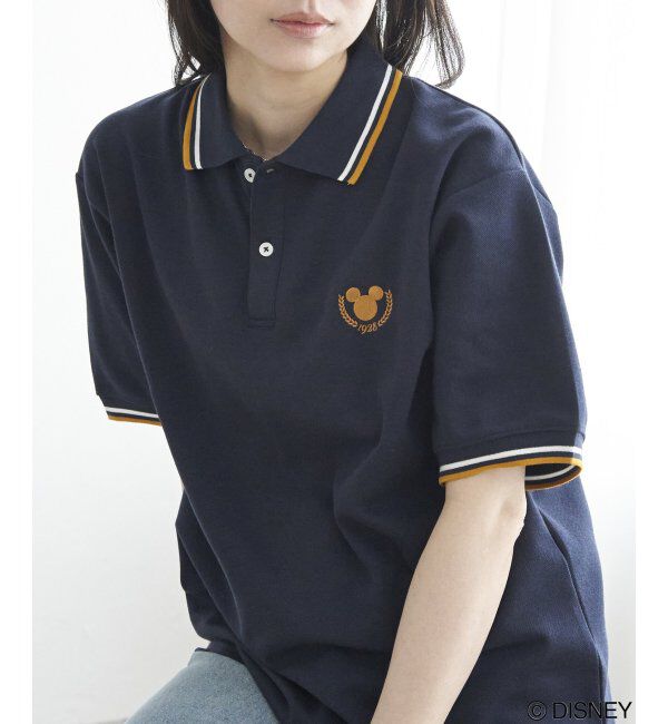 VENCE share style「Mickey Mouse ミッキーマウス 鹿の子リブラインポロシャツ」|その他|