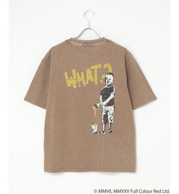 VENCE share style「Banksy バンクシー Whatever Boy スノーウォッシュTシャツ」|Tシャツ・カットソー|ブラウン