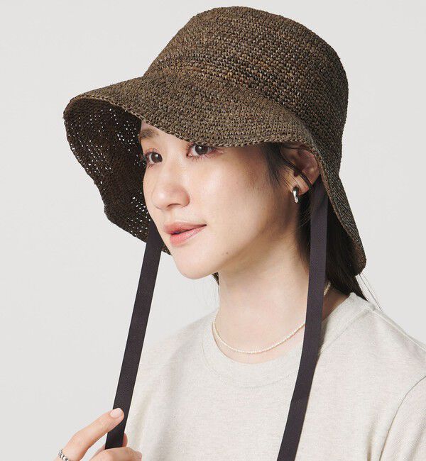 UNITED ARROWS「ラフィア/リボン ハット UV」|ハット|