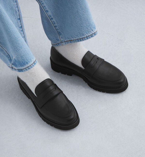 UNITED ARROWS green label relaxing「レイン チャンキー ローファー - 晴雨兼用 -」|スニーカー|BLACK