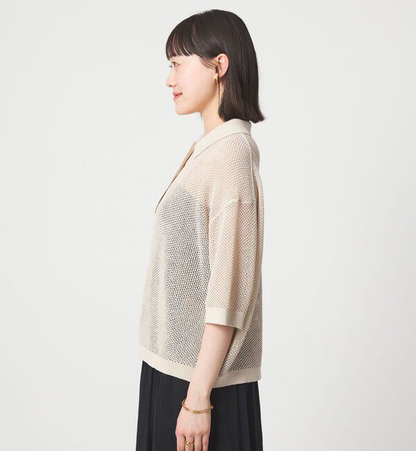 UNITED ARROWS green label relaxing「メッシュ ポロニット ウォッシャブル」|ニット・セーター|