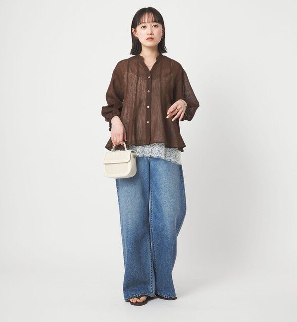 UNITED ARROWS green label relaxing「ラミーライク マチ フレア ブラウス」|シャツ・ブラウス|