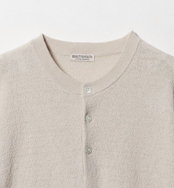 BEAUTY&YOUTH UNITED ARROWS「テクスチャード 3ボタン ヘンリーネック ニット ウォッシャブル」|ニット・セーター|