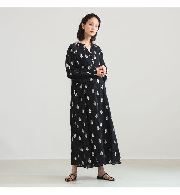 Demi-Luxe BEAMS 「ne Quittez pas / ボイル フラワー ロングスリーブ ワンピース」|ワンピース|