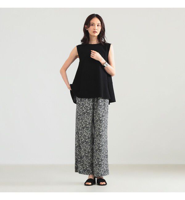 Demi-Luxe BEAMS 「プチフラワー プリント イージーパンツ」|チノ|