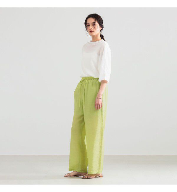Demi-Luxe BEAMS 「レーヨンリネン ドロスト イージーパンツ」|チノ|