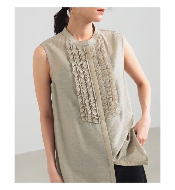 Demi-Luxe BEAMS 「レーヨンリネン フリルヨーク ブラウス」|シャツ・ブラウス|