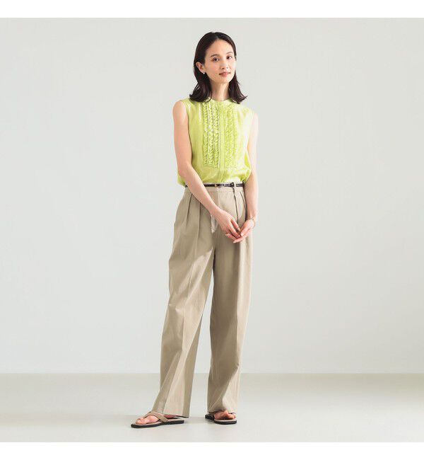 Demi-Luxe BEAMS 「レーヨンリネン フリルヨーク ブラウス」|シャツ・ブラウス|