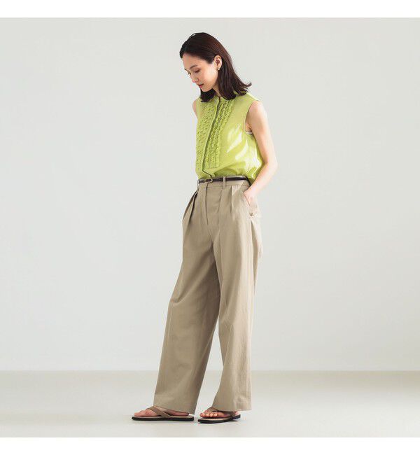 Demi-Luxe BEAMS 「レーヨンリネン フリルヨーク ブラウス」|シャツ・ブラウス|