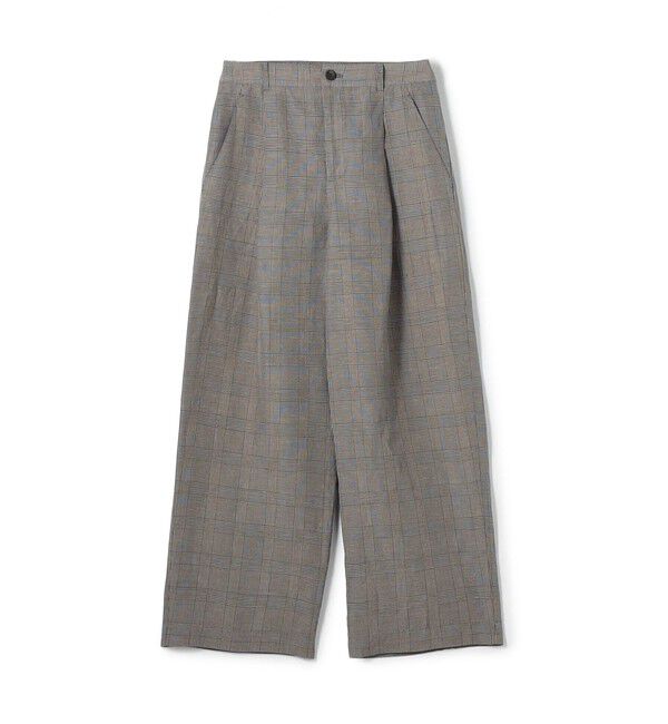 GALERIE VIE「リネンキュプラシルクコンパクト タックパンツ」|その他|18 ブラック系