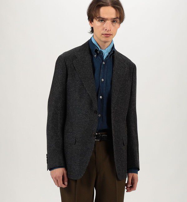 TOMORROWLAND MENS「シルクウール シングルブレステッド 2Bジャケット」|テーラードジャケット|