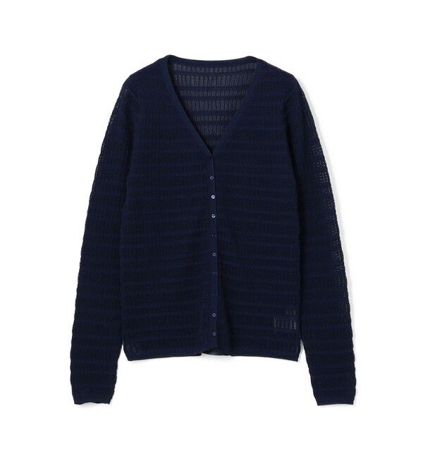 DES PRES「コットンポリエステルアセテートリブ Vネックカーディガン」|カーディガン|69 ネイビー