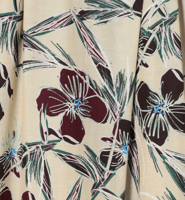 Ballsey「チェロキープリント タックロングスカート」|フレア|