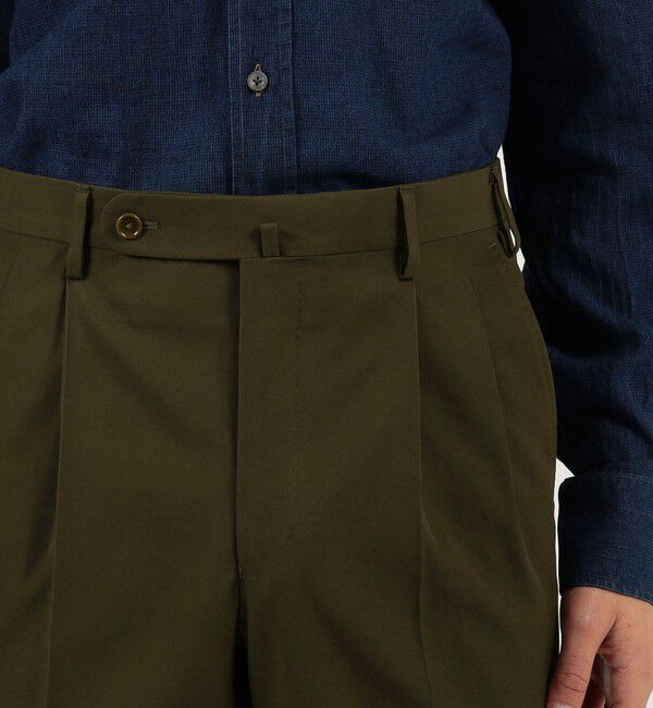 TOMORROWLAND MENS「コットンギャバジン 2プリーツスラックス」|スラックス|