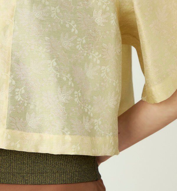 SOULEIADO「ラメジャカード イタリアンカラーシャツ」|シャツ・ブラウス|