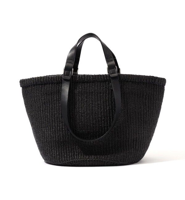 TOMORROWLAND GOODS「BUCKET BUGGAGE Basket Large トートバッグ」|かごバッグ|19 ブラック