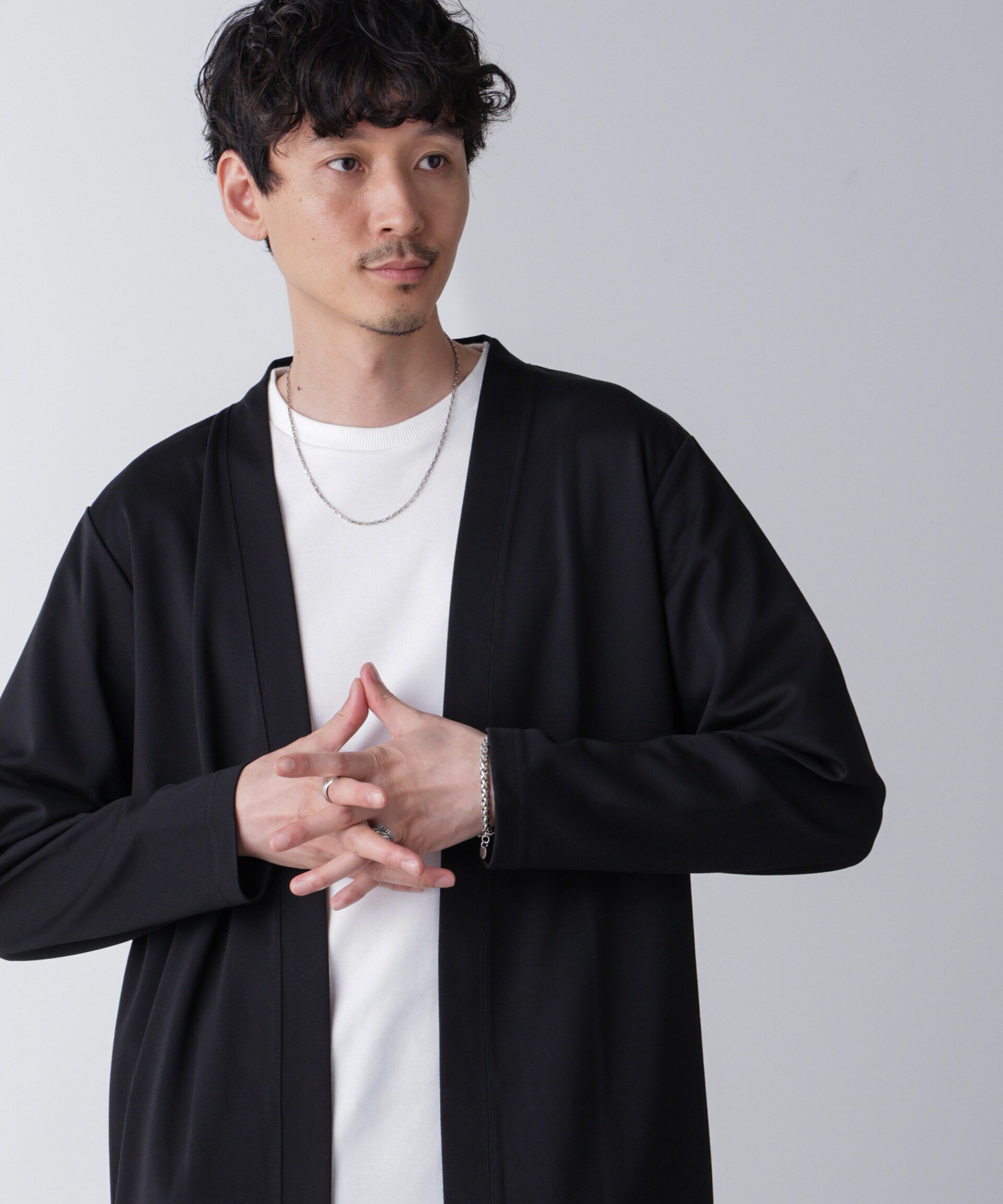 nano･universe「ダブルジャージー着流しカーディガン 24AW」|Tシャツ・カットソー|