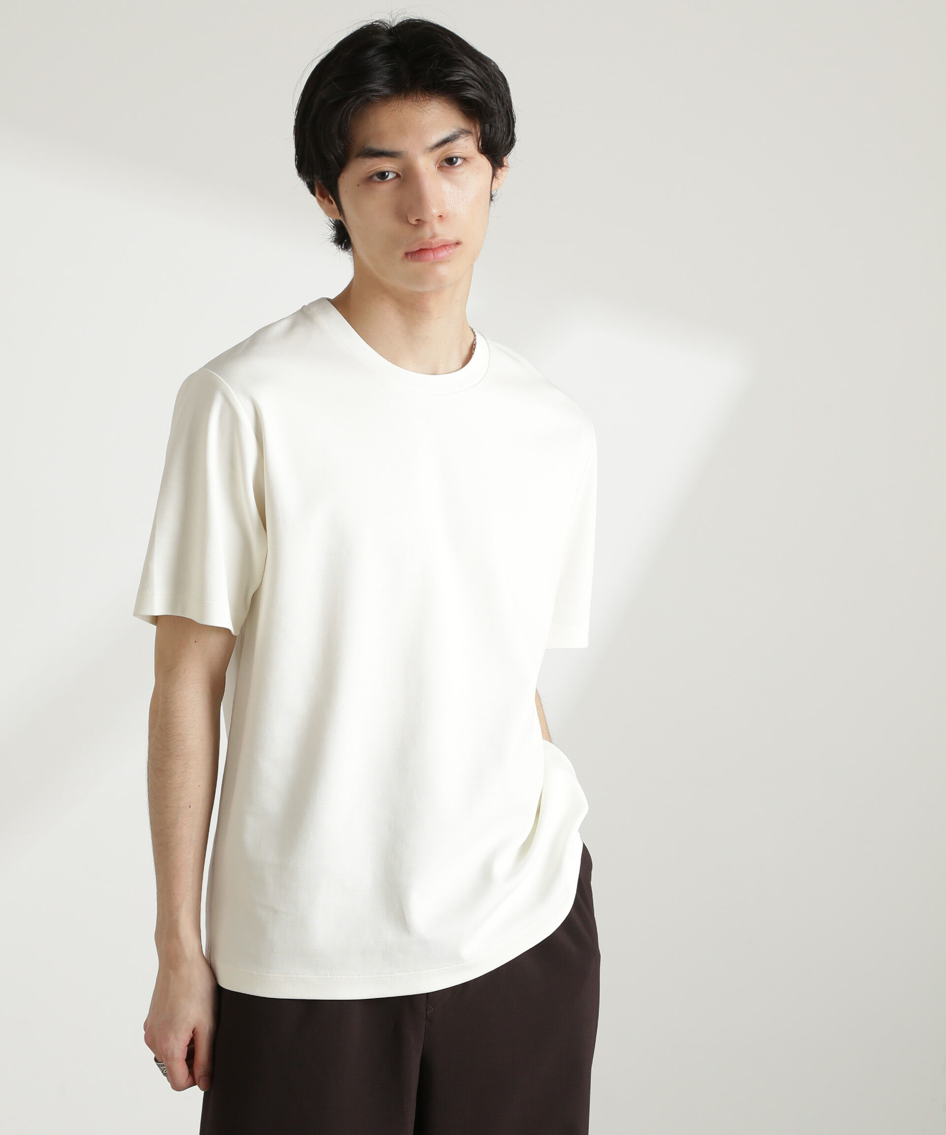 nano･universe「ダブルスムースクルーネックTシャツ 半袖」|Tシャツ・カットソー|