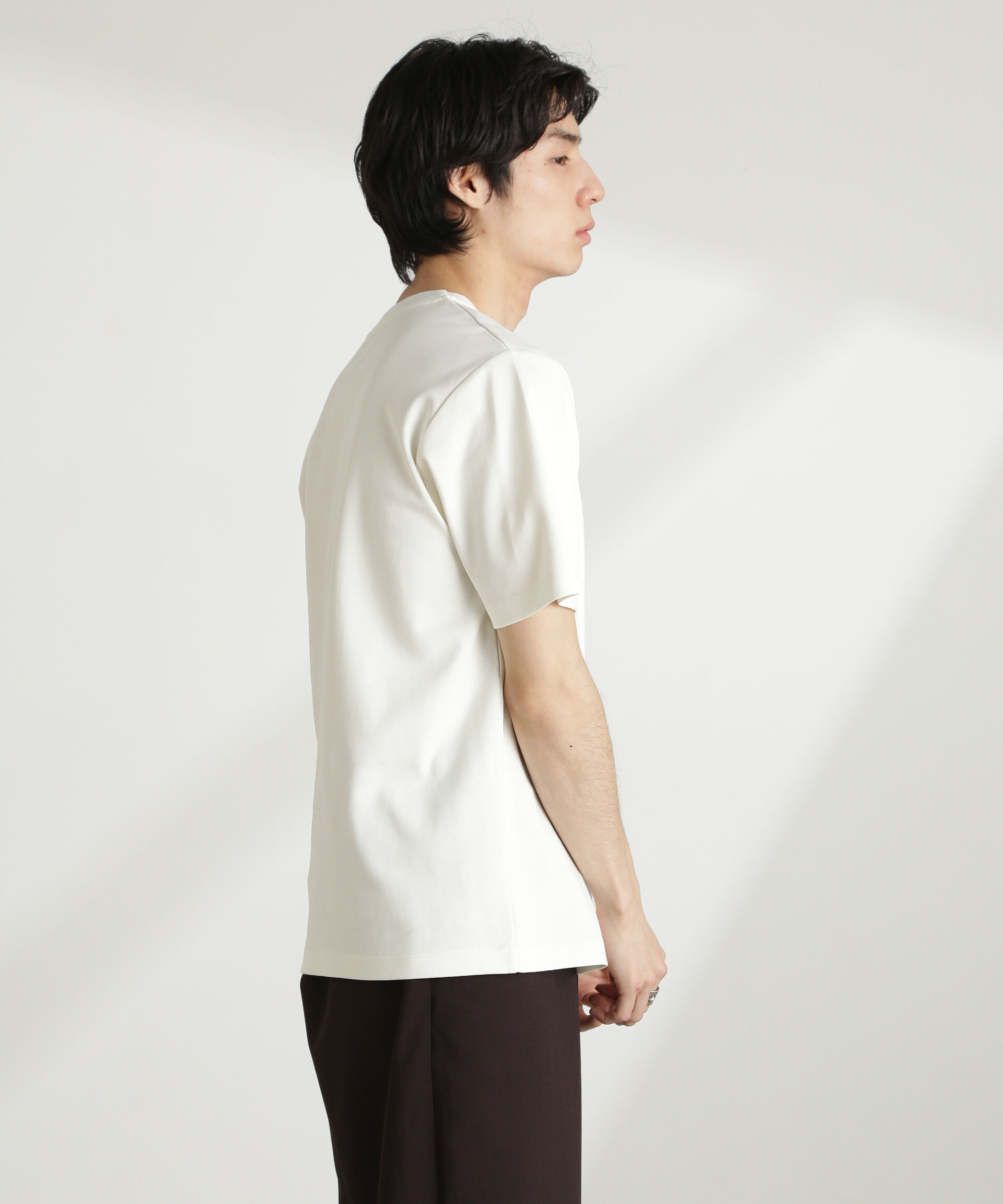 nano･universe「ダブルスムースクルーネックTシャツ 半袖」|Tシャツ・カットソー|