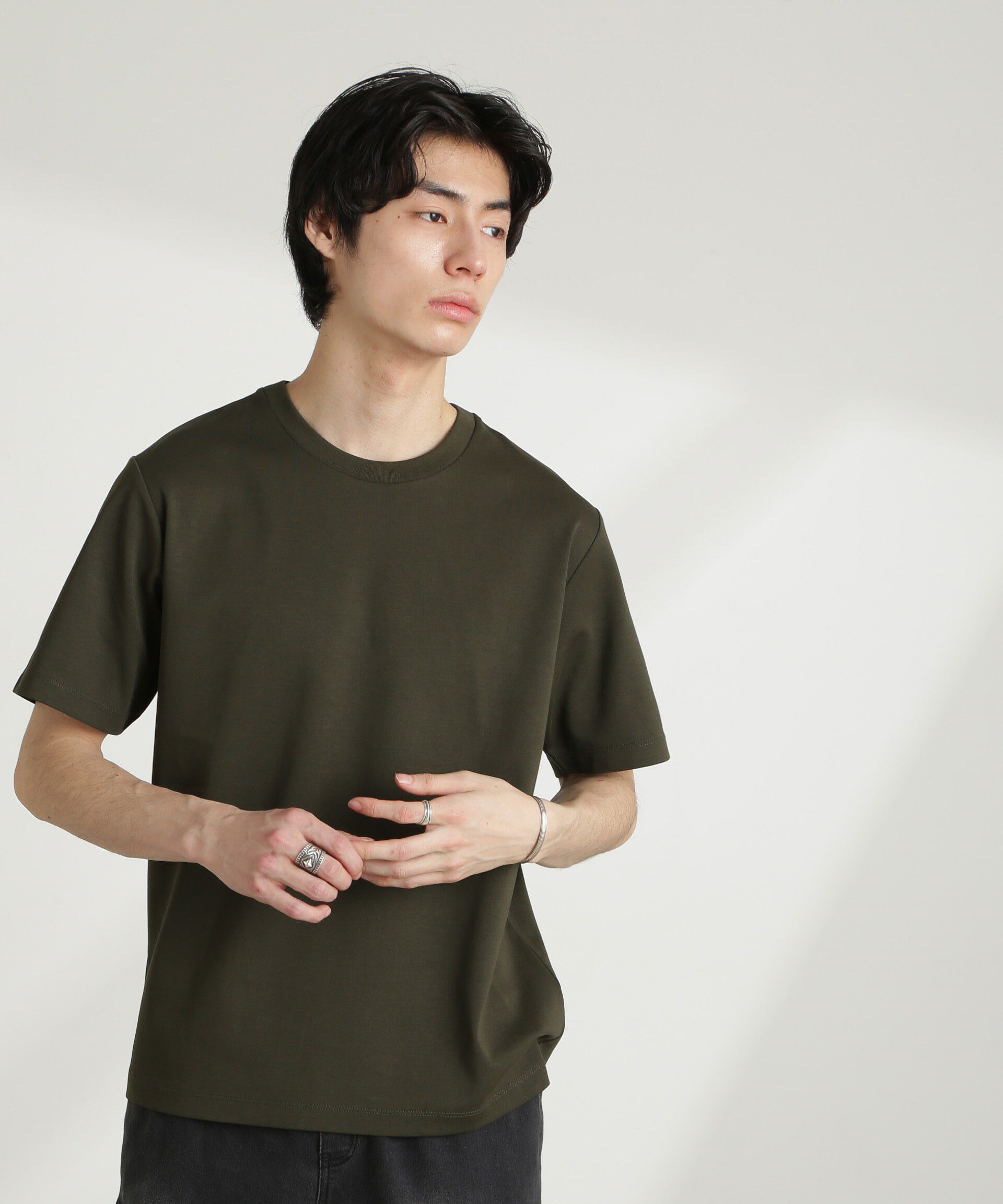 nano･universe「ダブルスムースクルーネックTシャツ 半袖」|Tシャツ・カットソー|