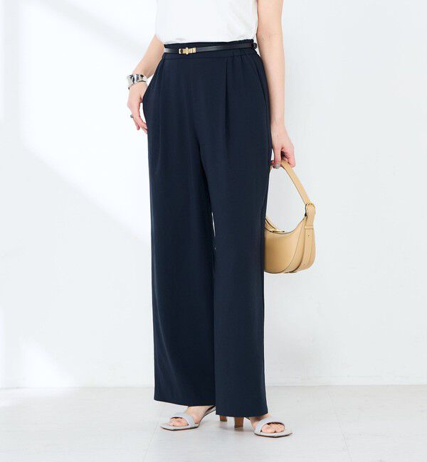 NOLLEY'S sophi「《セットアップ対応》ウォッシャブルエアリージョーゼットイージーワイドパンツ」|その他|