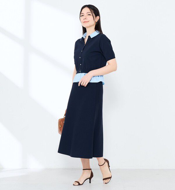 NOLLEY'S sophi「《手洗い可能/セットアップ対応》Aラインニットスカート」|台形|