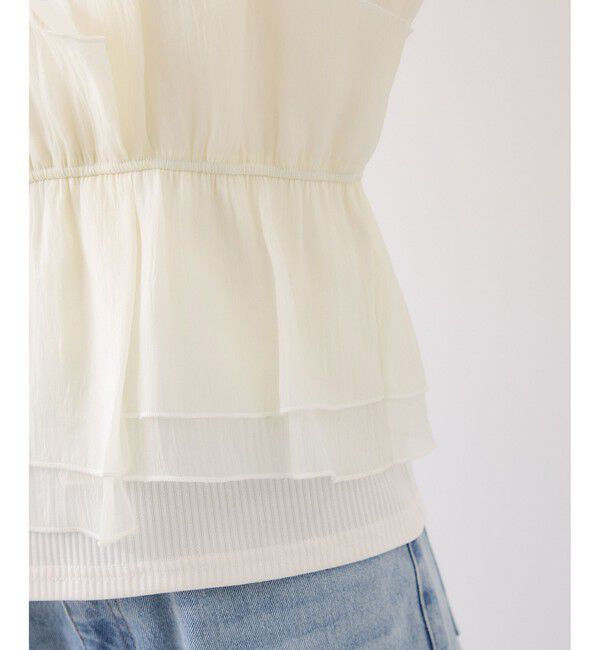 VIS「チェック＆無地ビスチェドッキング半袖プルオーバー/イージーケア」|Tシャツ・カットソー|