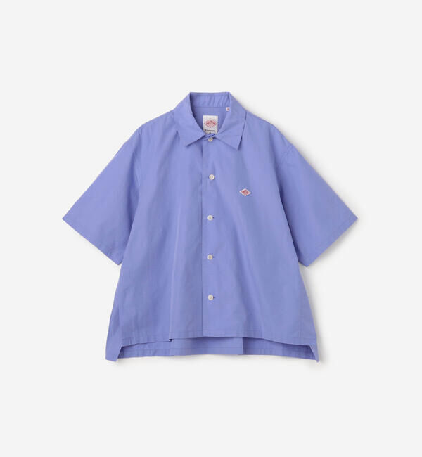 DANTON「DANTON | コットン サイドスリット半袖シャツ WOMEN」|シャツ・ブラウス|LTBLUE