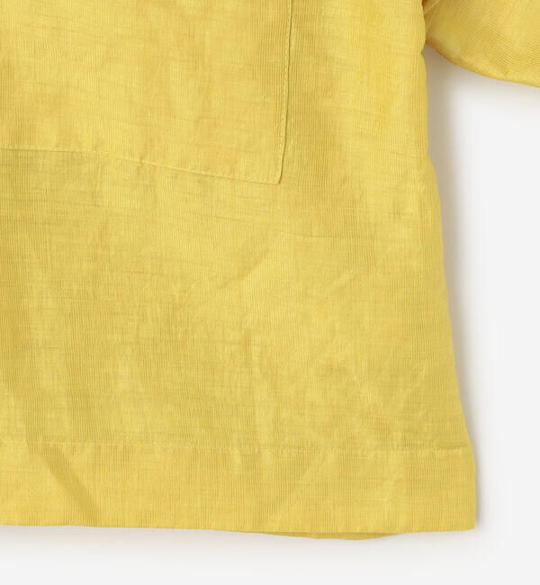 LE GLAZIK「LE GLAZIK | リネンポリエステル オープンカラー半袖シャツ WOMEN」|シャツ・ブラウス|