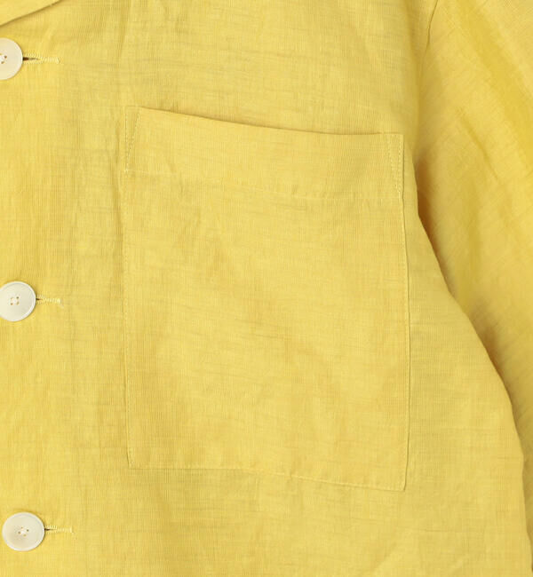 LE GLAZIK「LE GLAZIK | リネンポリエステル オープンカラー半袖シャツ WOMEN」|シャツ・ブラウス|