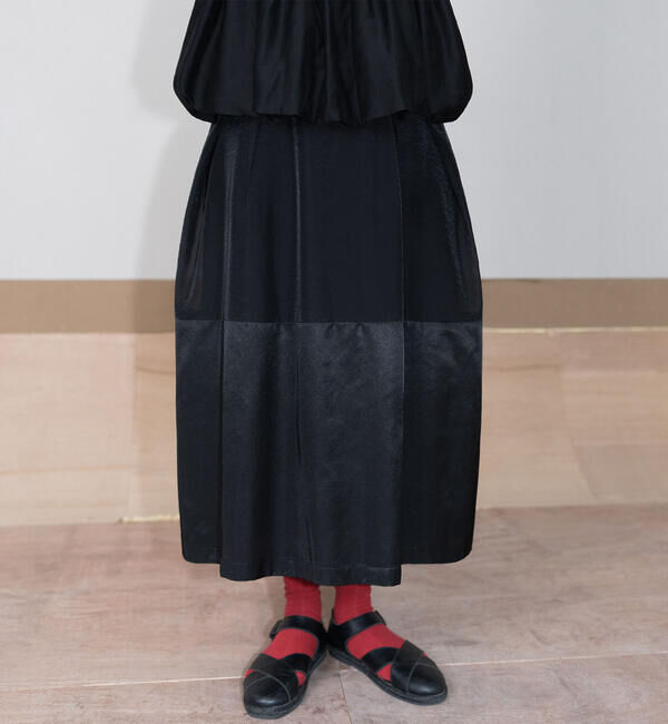  「eunoia | チューリップ コンビ ロングスカート WOMEN」|スカート|