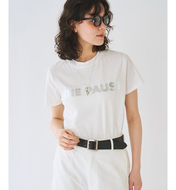 THE PAUSE「＜WEB限定＞【THE PAUSE】THE PAUSEメタリックTシャツ」|Tシャツ・カットソー|