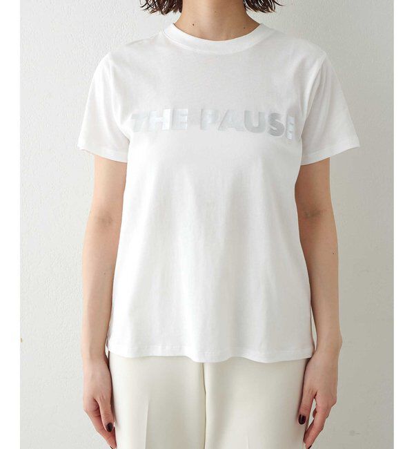 THE PAUSE「＜WEB限定＞【THE PAUSE】THE PAUSEメタリックTシャツ」|Tシャツ・カットソー|