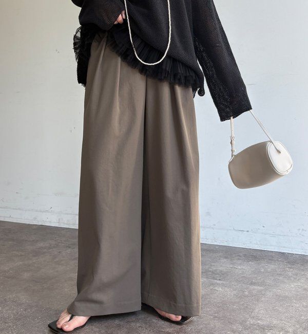  「透けないタックパンツ」|チノ|