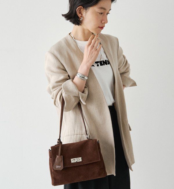  「《WEB限定》スエードフラップミニトートバッグ」|トートバッグ|