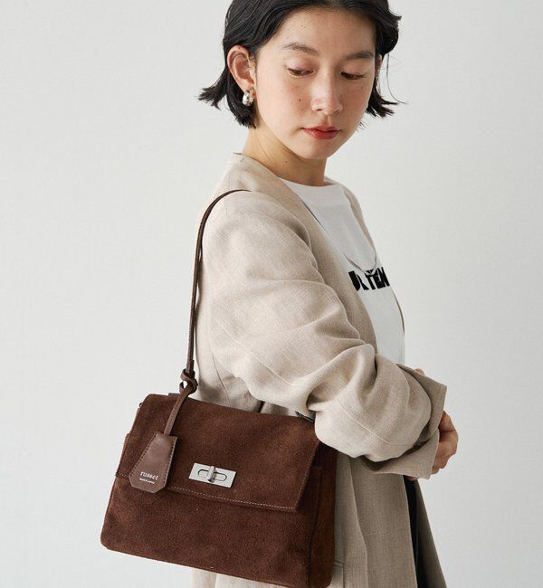  「《WEB限定》スエードフラップミニトートバッグ」|トートバッグ|