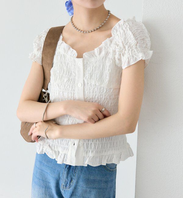  「シャーリングフレンチブラウス」|シャツ・ブラウス|